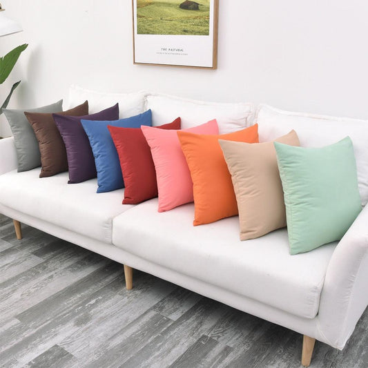 Waterproof Throw Pillow Covers Solid Nordic Cushion Cover Decorative Outdoor Solid Throw Pillow Covers Linen Garden Farmhouse Cushion Cases Home Decor Pillow Case For Couch Bed Balcony