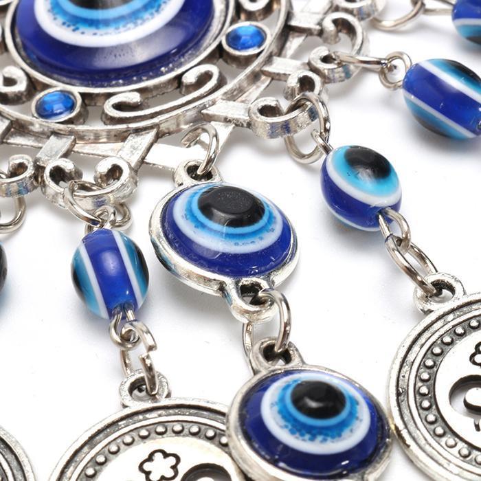 Wind Chimes Turkey Blue Evil Eye (Nazar) Amulet Pendants Home Blessing Protection Gift Ornaments Dream Catcher Blue Rhinestone Wall Hanging Home Decor Ornament Protection Good Luck Blessing Gift