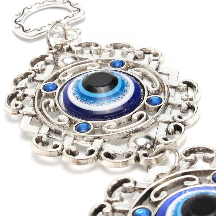 Wind Chimes Turkey Blue Evil Eye (Nazar) Amulet Pendants Home Blessing Protection Gift Ornaments Dream Catcher Blue Rhinestone Wall Hanging Home Decor Ornament Protection Good Luck Blessing Gift