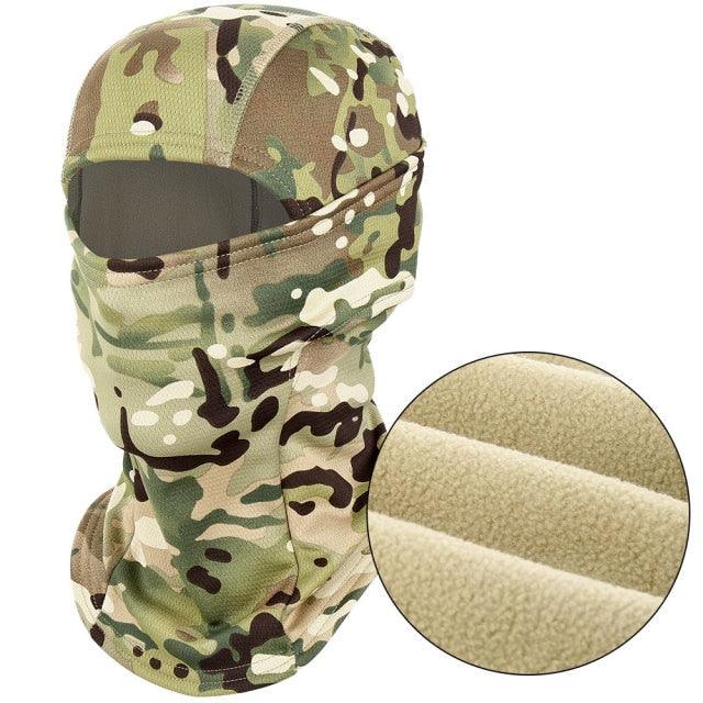 Winter Warmer Fleece Tactical Balaclava Full Face Mask Ski Paintball Running Hunting Hiking Cycling Sports Snowboard Scarf Men Motocross Summer Men Face Scarf Mask Sunscreen Dustproof Army Cycling Hunting Fishing Tactical Airsoft Hat