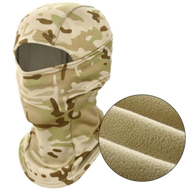 Winter Warmer Fleece Tactical Balaclava Full Face Mask Ski Paintball Running Hunting Hiking Cycling Sports Snowboard Scarf Men Motocross Summer Men Face Scarf Mask Sunscreen Dustproof Army Cycling Hunting Fishing Tactical Airsoft Hat