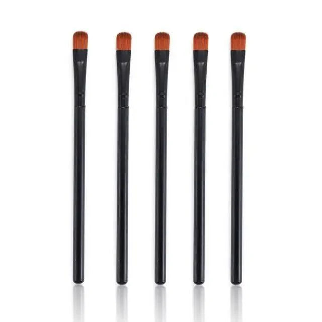 Women Makeup Brush 5Pcs Professional Black Eyebrow Inclined Flat Angled Brush Makeup Tool Wooden Pole Eyeliner Eyeshadow Women Cosmetic