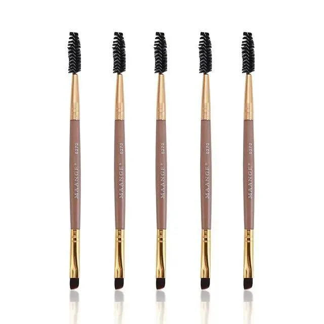 Women Makeup Brush 5Pcs Professional Black Eyebrow Inclined Flat Angled Brush Makeup Tool Wooden Pole Eyeliner Eyeshadow Women Cosmetic