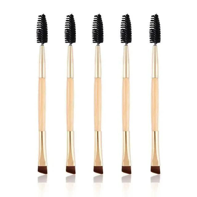 Women Makeup Brush 5Pcs Professional Black Eyebrow Inclined Flat Angled Brush Makeup Tool Wooden Pole Eyeliner Eyeshadow Women Cosmetic