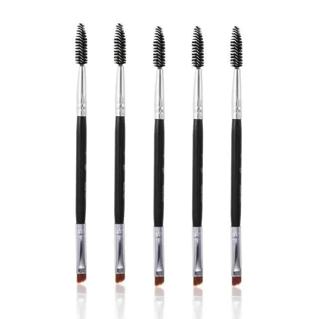 Women Makeup Brush 5Pcs Professional Black Eyebrow Inclined Flat Angled Brush Makeup Tool Wooden Pole Eyeliner Eyeshadow Women Cosmetic