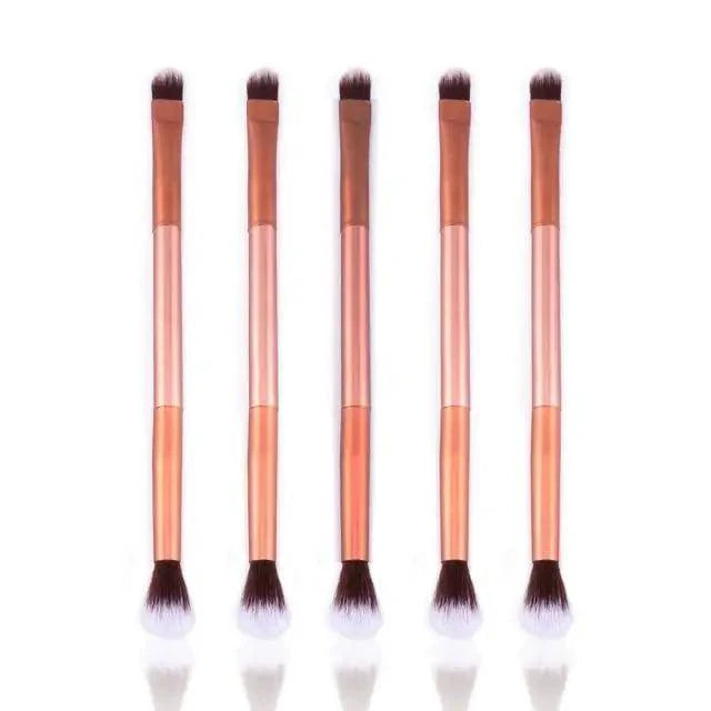 Women Makeup Brush 5Pcs Professional Black Eyebrow Inclined Flat Angled Brush Makeup Tool Wooden Pole Eyeliner Eyeshadow Women Cosmetic