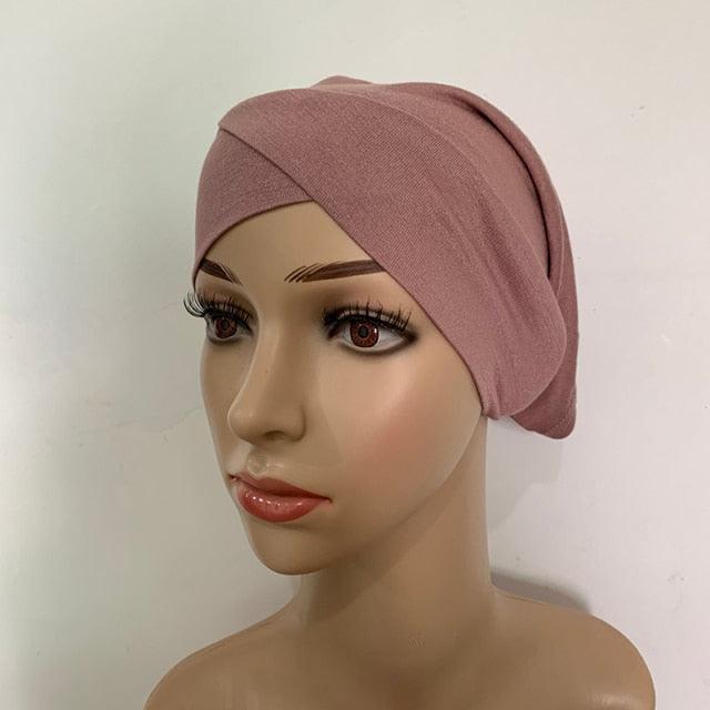 Women Soft Cotton Under Scarf Cap Turban Ready Wear Hijab Cap Female Headscarf Bonnet Hijabs Head Wraps for Women