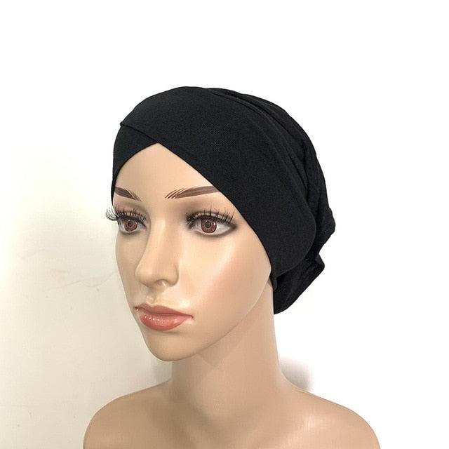 Women Soft Cotton Under Scarf Cap Turban Ready Wear Hijab Cap Female Headscarf Bonnet Hijabs Head Wraps for Women