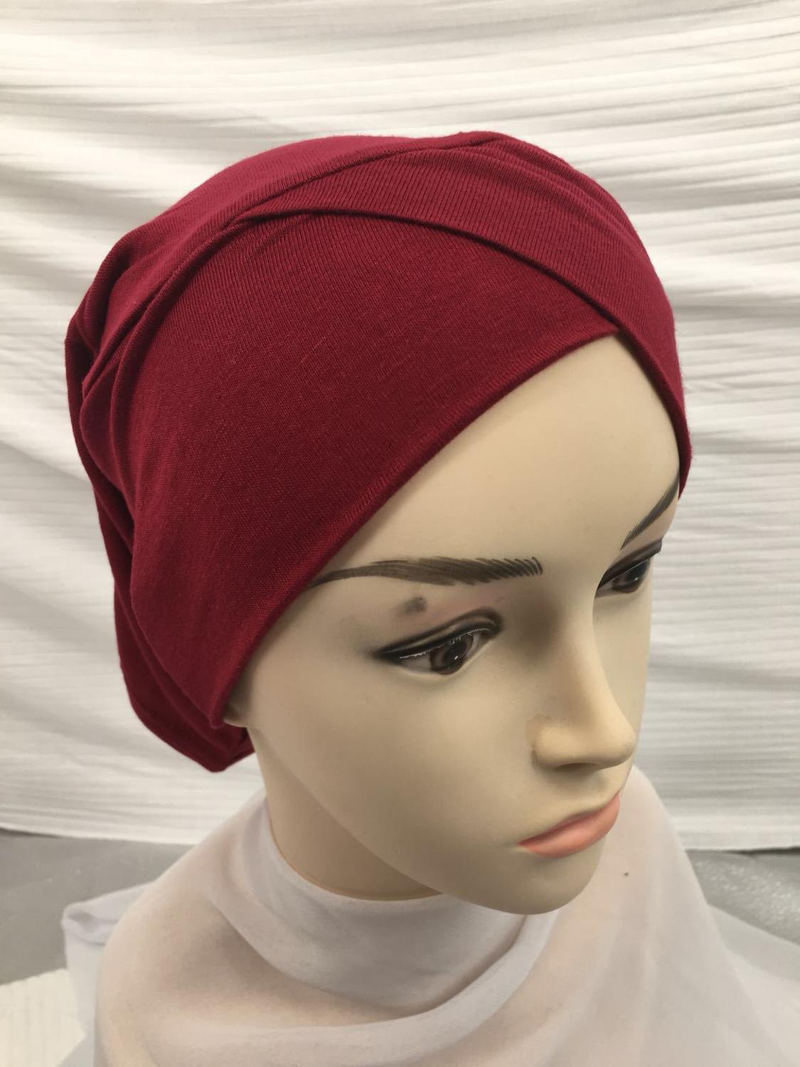 Women Soft Cotton Under Scarf Cap Turban Ready Wear Hijab Cap Female Headscarf Bonnet Hijabs Head Wraps for Women