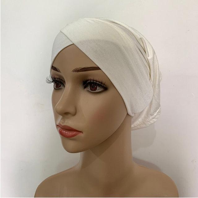 Women Soft Cotton Under Scarf Cap Turban Ready Wear Hijab Cap Female Headscarf Bonnet Hijabs Head Wraps for Women