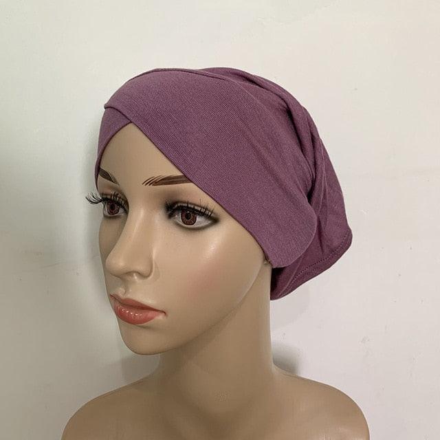 Women Soft Cotton Under Scarf Cap Turban Ready Wear Hijab Cap Female Headscarf Bonnet Hijabs Head Wraps for Women
