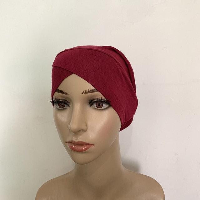 Women Soft Cotton Under Scarf Cap Turban Ready Wear Hijab Cap Female Headscarf Bonnet Hijabs Head Wraps for Women