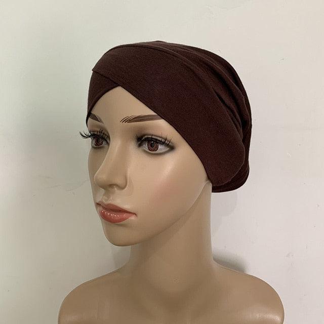 Women Soft Cotton Under Scarf Cap Turban Ready Wear Hijab Cap Female Headscarf Bonnet Hijabs Head Wraps for Women