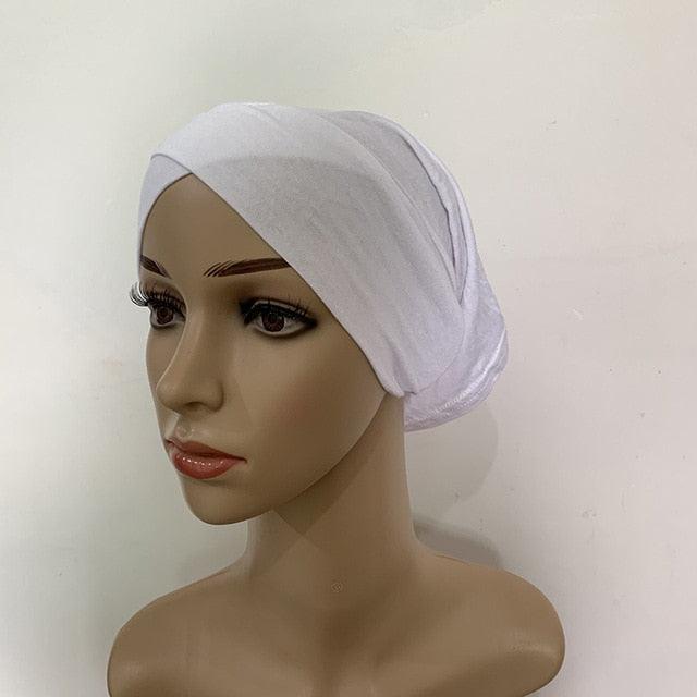 Women Soft Cotton Under Scarf Cap Turban Ready Wear Hijab Cap Female Headscarf Bonnet Hijabs Head Wraps for Women