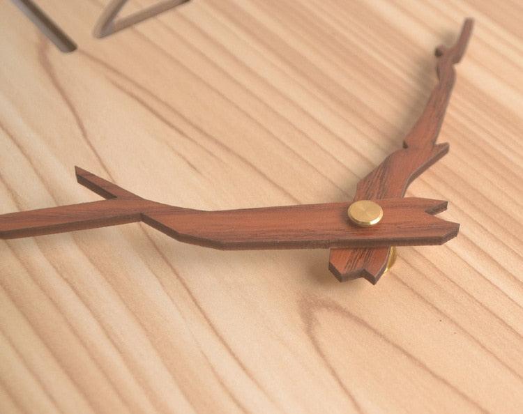 Wooden 3D Wall Clock Modern Design Nordic Room Decoration Kitchen Clock Art Hollow Wall Watch Home Decor Children's Room Decoration Kitchen Clock Art Hollow Wall Watch Home Decor 12 Inch