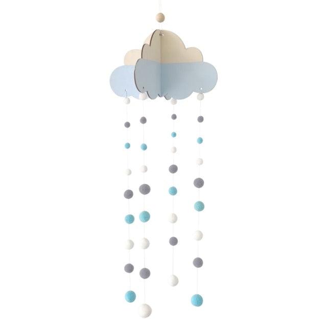 Wooden Hot Air Balloon Wind Chime Hanging Toys Baby Bed Bell Kids Room Decoration Wall Hanging Ornaments Nursery Decor Photo Props  For Kids Wind Chimes Decorations