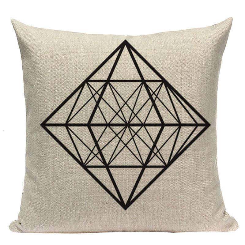 Yellow Pillow Covers Nordic Geometric Cushion Pillow Covers White Pillowcase Geometric Cushion Case Decoration Home Room Pillow Case