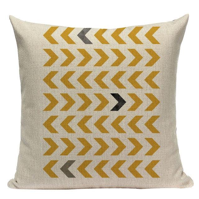 Yellow Pillow Covers Nordic Geometric Cushion Pillow Covers White Pillowcase Geometric Cushion Case Decoration Home Room Pillow Case
