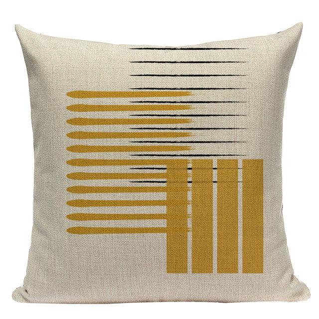 Yellow Pillow Covers Nordic Geometric Cushion Pillow Covers White Pillowcase Geometric Cushion Case Decoration Home Room Pillow Case