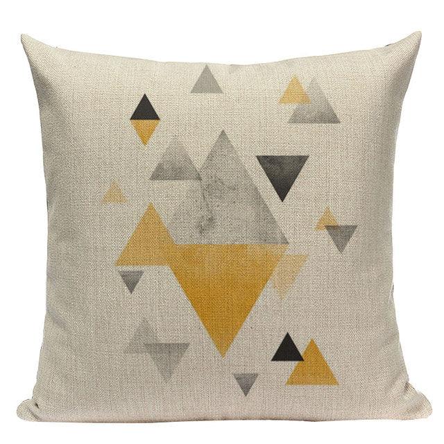 Yellow Pillow Covers Nordic Geometric Cushion Pillow Covers White Pillowcase Geometric Cushion Case Decoration Home Room Pillow Case