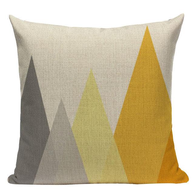 Yellow Pillow Covers Nordic Geometric Cushion Pillow Covers White Pillowcase Geometric Cushion Case Decoration Home Room Pillow Case