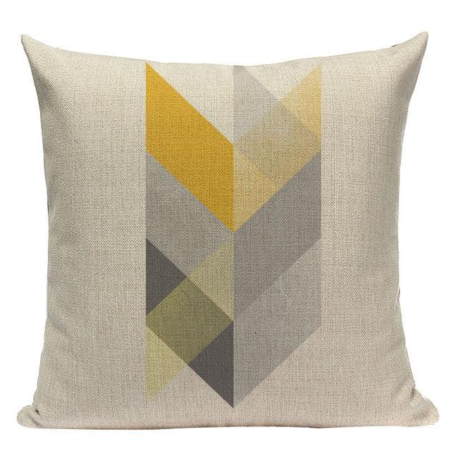 Yellow Pillow Covers Nordic Geometric Cushion Pillow Covers White Pillowcase Geometric Cushion Case Decoration Home Room Pillow Case