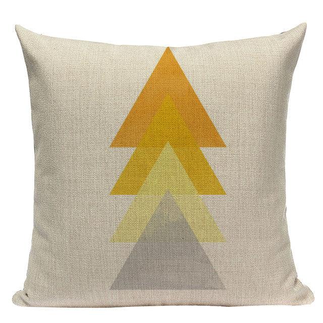 Yellow Pillow Covers Nordic Geometric Cushion Pillow Covers White Pillowcase Geometric Cushion Case Decoration Home Room Pillow Case