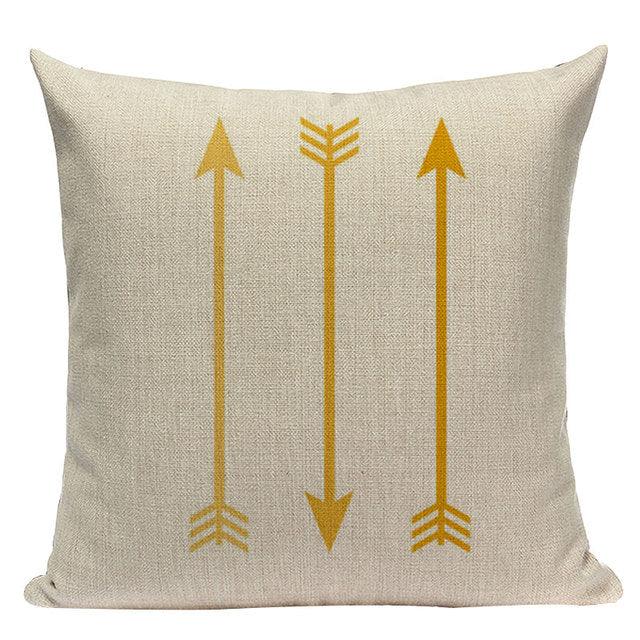 Yellow Pillow Covers Nordic Geometric Cushion Pillow Covers White Pillowcase Geometric Cushion Case Decoration Home Room Pillow Case