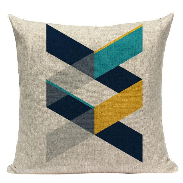 Yellow Pillow Covers Nordic Geometric Cushion Pillow Covers White Pillowcase Geometric Cushion Case Decoration Home Room Pillow Case