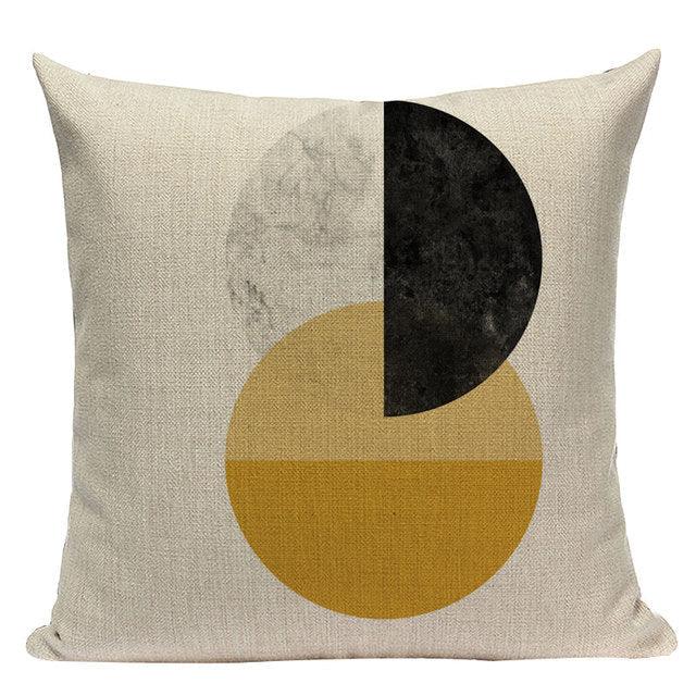 Yellow Pillow Covers Nordic Geometric Cushion Pillow Covers White Pillowcase Geometric Cushion Case Decoration Home Room Pillow Case