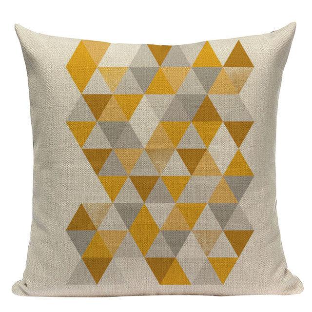 Yellow Pillow Covers Nordic Geometric Cushion Pillow Covers White Pillowcase Geometric Cushion Case Decoration Home Room Pillow Case