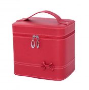 Classic Durable Makeup Case Cosmetic Bag Portable Lightweight, Red – DS-BEA11062771-RAY01168
