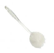 43cm Long Handle Body Bath Back Brush Shower Mesh Loofah Sponge (White) – DS-BEA11149327011-MINT01371