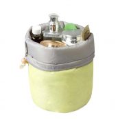 1 PC High Capacity Cosmetic Bag / Travel Storage Bag Bundle Cylindrical,Yellow – DS-BEA387321011-MINT00402