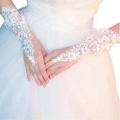 Bridal Wedding Gloves Party Dress Lace Long Gloves A19 – GJ-BEA11059301-LILY03062