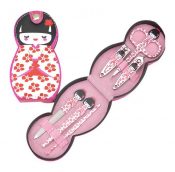 Set Of 6 Colored Nail Clippers Lovely Japanese Doll Pattern Manicure Tools, Pink – GM-BEA11063461-ZARA03339