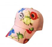 Fashion Big Flower Cap Baseball Cap Breathable Net Cap Sun Hat #1 – GY-BEA10865955011-ERIC01336