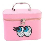 Large Capacity Makeup Bag Travel Organizer Cosmetic Bag With Mirror Pink – KE-BEA11062771-LILY00272