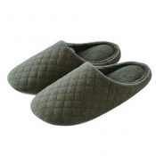 Japanese Men’s Winter Warm & Cozy  Indoor Shoes House Slipper, Army Green – KE-BEA11063681-JELLY04982