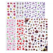 6 Sheets Self-Adhesive Multicolor Flowers Nail Stickers DIY Nail Art Decals Decorations – PL-BEA11061121-DORIS00683-RP