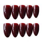 False Fingernails Wine Red Artificial False Nails Tips Long Full Cover Fake Nail Art Decoration – PL-BEA11062281-DORIS01768-RP