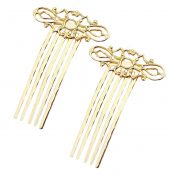 5 Pcs Metal Side Comb Traditional Han Chinese Dress Hairpin Decorative Bridal Hair Accessories, Gold – PS-BEA3784401-DORIS00165-RP