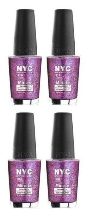 Lot of 4 – New York Color in a New York Color Minute Nail Polish Big City Dazzle – hs2430oz8.8×4-074170384086