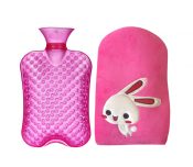 Detachable Small Cartoon Flannel Sets of Hot Water Bottle,Long-Eared Rabbits – DS-HEA3763901-AIMEE00406