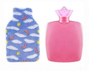 Special Price – Lovely Elegant Hot Water Bottle With Flannel Cover,750 ML Blue – DS-HEA3763901-RAY00634