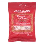 Jakemans Throat and Chest Lozenges – Cherry – Case of 12 – 30 Pack – 0965491
